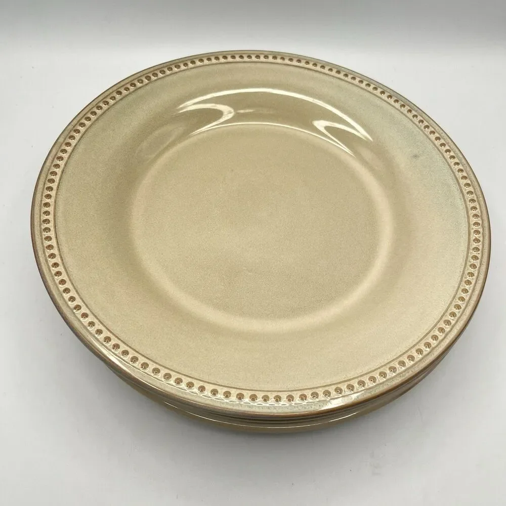 3 Pier 1 Imports- SPICE ROUTE - SESAME - 10-3/4” Round Dinner Plates